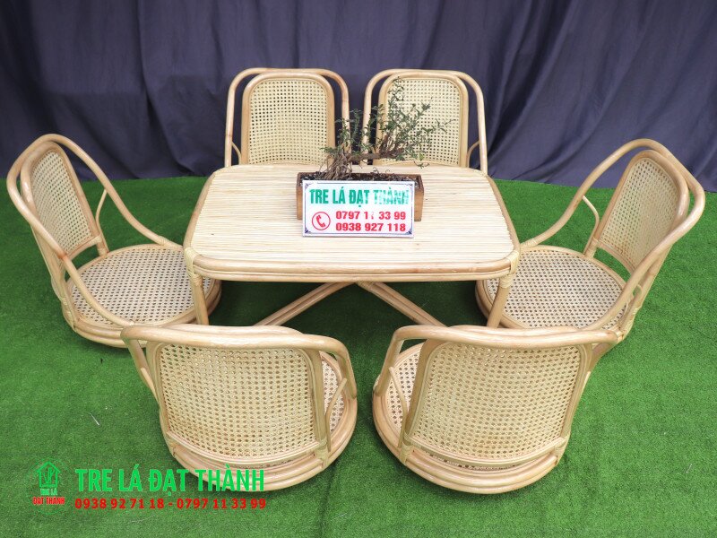 Bàn Ghế Ăn Mây - BGAM002